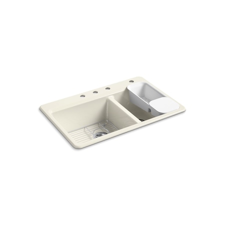 Kohler Riverby Offset Top Mount Sink 8669-4A2-96